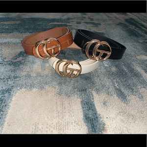 Brand New 3 Pack- Faux Leather Belts